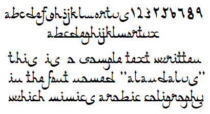 AlAndalus: Arabic simulation font