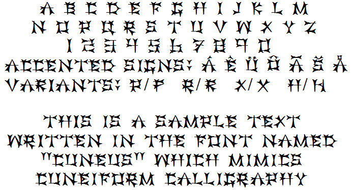 cuneiform font