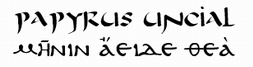 Papyrus Uncial font